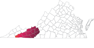 Map of southwest Virginia