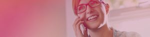 Woman with glasses talking on a cellphone